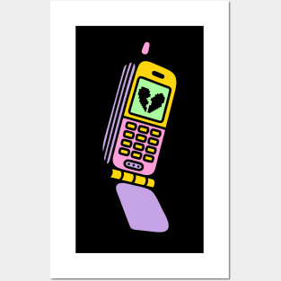 Phone broken heart Posters and Art